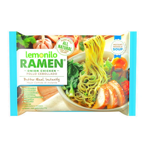 Lemonilo Ramen - Onion Chicken Soup - Healthy Instant Ramen - Oven Baked Noodles - Made with All-Natural Ingredients - Quick Meal Kit (2.65 Oz) - Single Pack