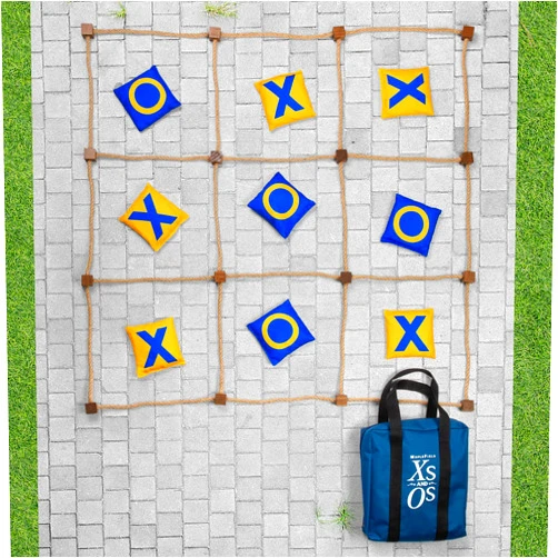 Maplefield Giant Tic Tac Toe Game – Heavier Quality Bean Bag – Outdoor Lawn Activities for Family Picnics, Camping, Parties, and Backyard Fun