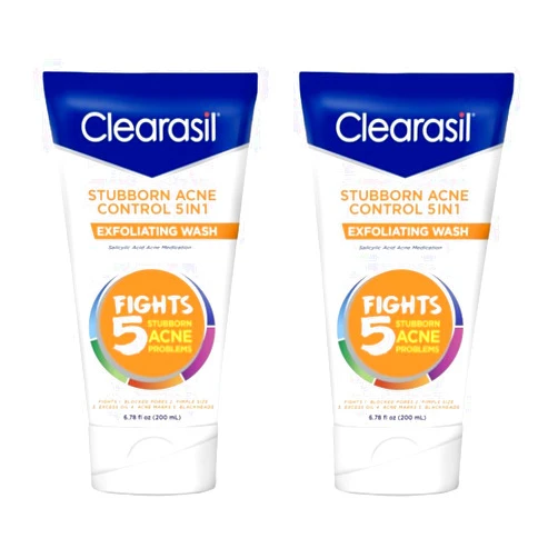 Clearasil Ultra 5in1 Exfoliating Wash, 6.78 oz. (Pack of 2)
