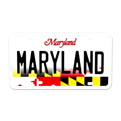 Squiddy Maryland State License Plate Style - Vinyl Sticker for Car, Laptop, Notebook (5