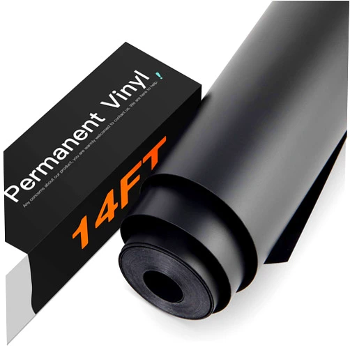 HTVRONT Black Permanent Vinyl, Black Vinyl for Cricut - 12
