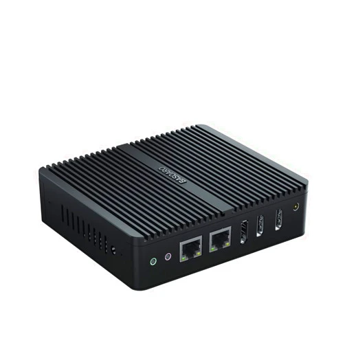 BASOARO Industrial PC N100, Mini PC Win 11 Pro, 8GB RAM 128GB SSD, Dual Gigabit Ethernet, 1*DP, 2*HD, Triple 4K Display, 2 RS232 COM, 4 USB, Dual Band WiFi, BT 4.2, Mini Desktop PC