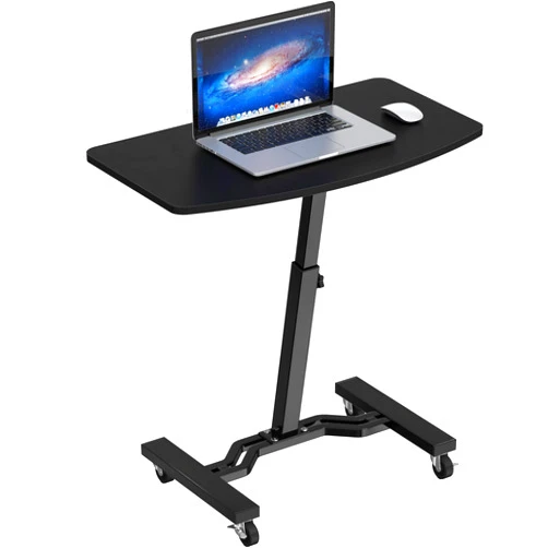 SHW Mobile Height Adjustable Laptop Rolling Cart with Height Adjustment from 28