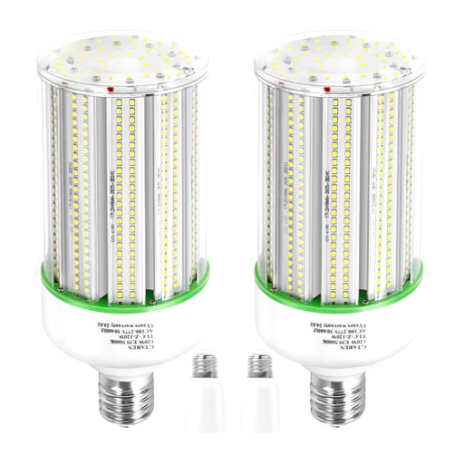 GTAREN 120W LED Corn Light Bulb 2pack,LED Replacement Metal Halide HPS CFL 500 Watt HID lamp,5000K E39 Mogul Base LED Corn lamp,for Area Lighting Wearehouse Factory Parking lot shoebox Bay Light