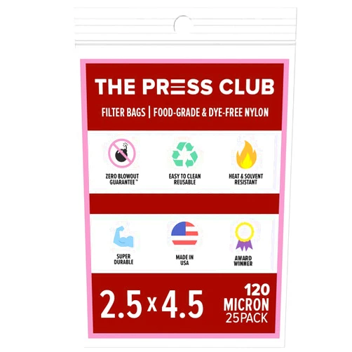The Press Club 120 Micron | Premium Nylon Tea Filter Bags | 2.5