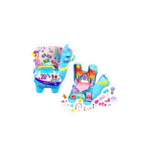 Polly Pocket Pajama Party Playset, 25 Toy Surprises, Pop and Swap Toy Accessories, 2 Dolls, Toys for Ages 4 and Up, One Playset, HHX74