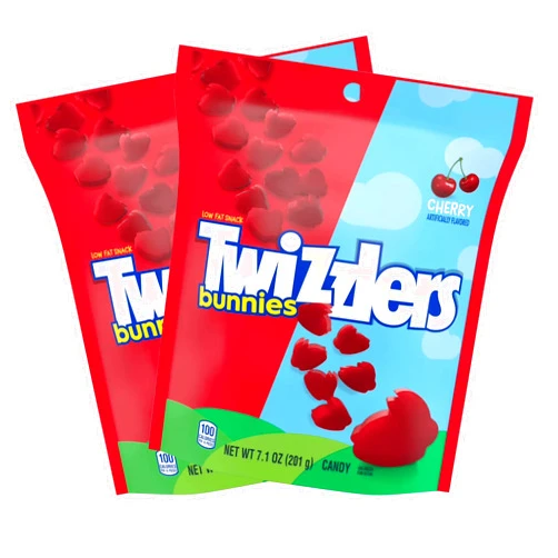 NLS Candy Co. Twizzlers Cherry Bunnies Easter Gummy Candy, Basket Stuffer Gift - Pack of 2-7.1oz Bags