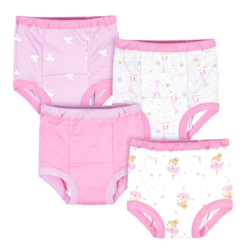 Gerber Baby-Girls Infant Toddler 4 Pack Potty Training Pants Underwear