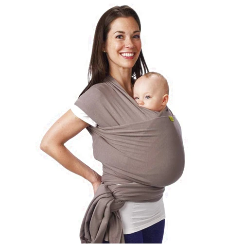 Boba Baby Wrap Carrier - Original Baby Carrier Wrap, Baby Sling for Newborns - Baby Wearing Essentials - Hands-Free Newborn Wrap Swaddle Holder, Newborn to Toddler Infant Baby Sling, 7-35 lbs (Grey)