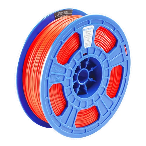 Dremel DigiLab PLA-RED-01 3D Printer Filament, 1.75 mm Diameter, 0.75 kg Spool Weight, Color Red, RFID Enabled, New Formula and 50 Percent More per Spool