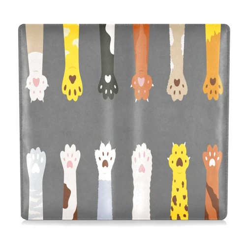 MCHIVER Cat Paw Car Registration and Insurance Holder Lether Vehicle Glove Box Organizer Car Essentials Folder for Cards License Document