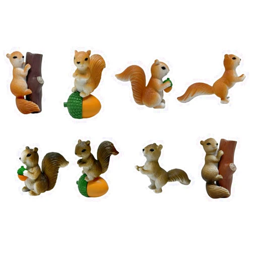 Khanoqq 8 PCS Squirrel Garden Miniature Figurines,Cute Squirrel Flower Pot Decor for Fairy Garden, Hanging Glass Globe, Aquarium,Moss Terrariums, Succulent Planter,Table Car Dashboard Decor