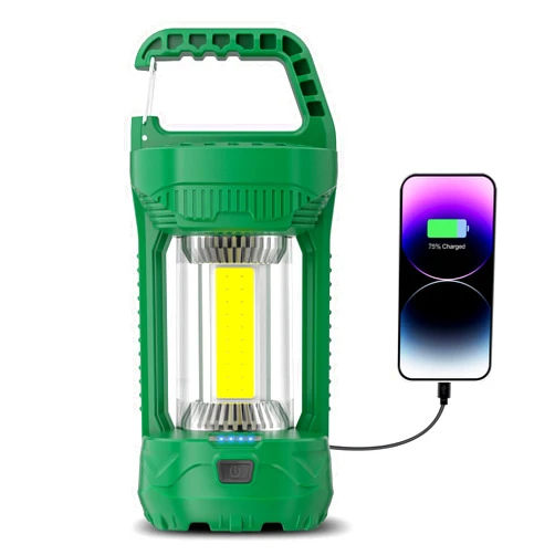 Favourlite LED Camping Lantern Rechargeable, 1500LM 4 Light Modes Camping Light 4000mAh Phone Charger Lanterns for Power Outages Portable Waterproof Camping Essentials for Emergency (Leaf Green)