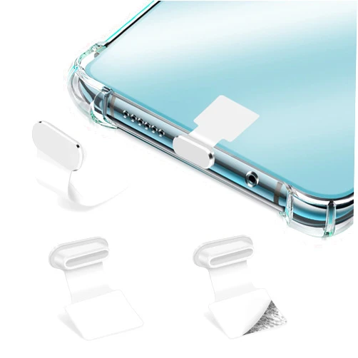 Cobee Type C Port Plug Dust Covers, 3 Pcs Silicone with Aluminum Alloy USB C Anti Dust Plugs Anti Dust Charging Port Plug Dust Protector Stoppers with Removable Adhesive for Laptop Smartphones(Silver)