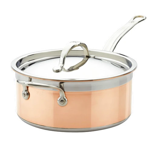 Hestan - CopperBond Collection - 100% Pure Copper Sauce Pan, Induction Cooktop Compatible, 4 Quart