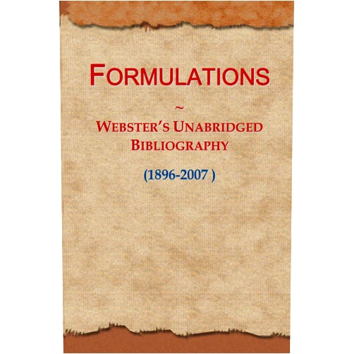 Icon Group International Formulations: Webster's Unabridged Bibliography (1896-2007 )