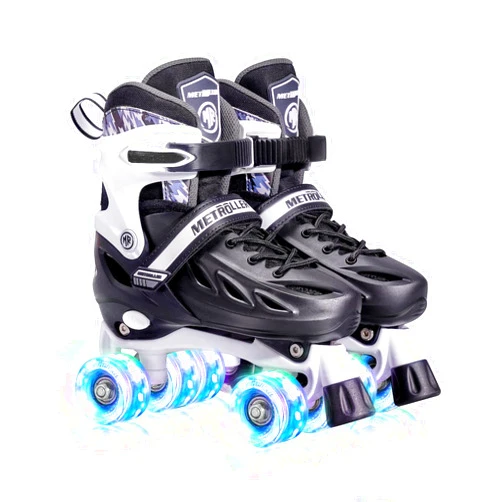 METROLLER Roller Skates for Girls and Boys Teens, Adjustable 4 Sizes for Kids Toddler Rollerskates with Light up Wheels, for Youth Women and Men