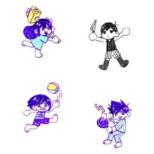 Vision Graphics Magnet Omori Aubey Sunny 8 Bit - Omori Memes - Omori Pack Magnetic Vinyl Sticker Decal Magnet 5