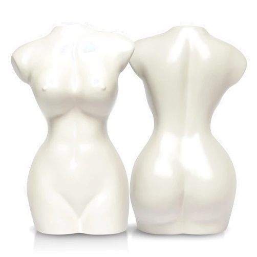 Camtoms Ceramic White Female Body Vase, 8x3x3 inches, Modern Home Decor, Incense Holder, Gift Ready