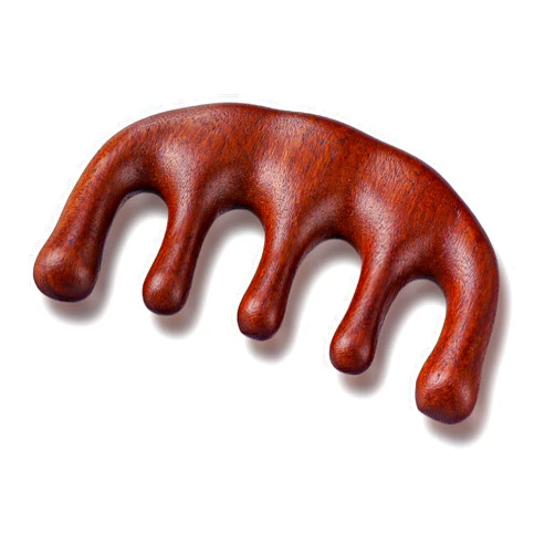 Amaxiu Wooden Massage Comb, Sandalwood Head Scalp Comb No Static Wide Tooth Comb for Head Scalp Scalp Stimulator Comb Gua Sha Comb Body Massage Tool for Men Women(Style-A)