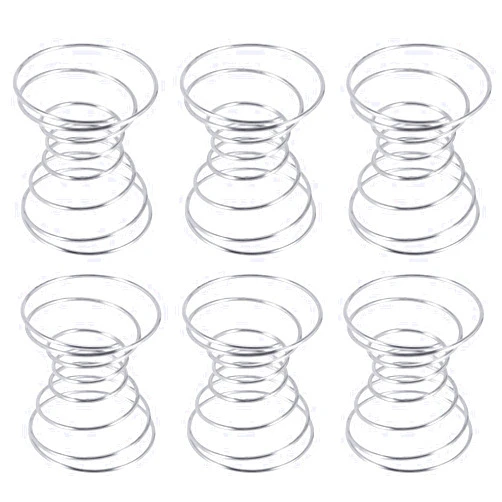 Pasuihcay 6 Pieces Air Plant Stand Airplant Container Tillandsia Holder Stainless Steel Plant Display Racks Air Base, Silver