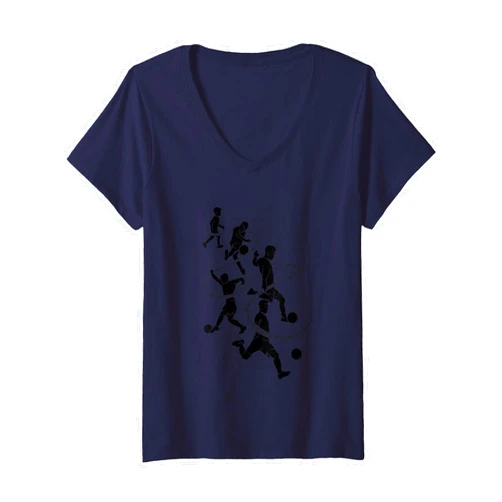 Fußball Entwicklung Fußballtrainer Fußballoutfit Womens Football Clothing Football Player Football Clothing V-Neck T-Shirt