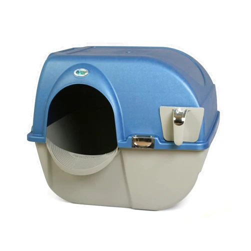 Omega Paw Premium Roll 'n Clean Litter Box Large,Cat, Peral Blue (PR-RA20-1)