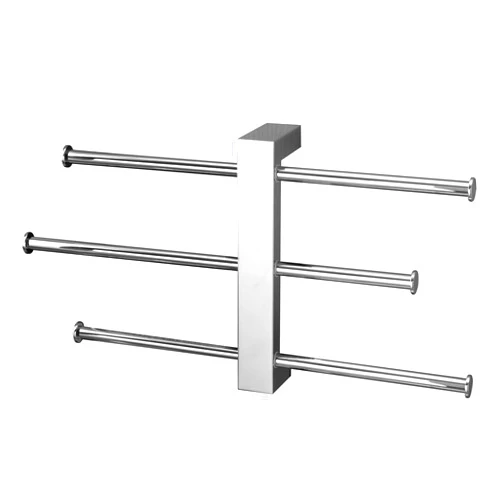 Gedy Bridge Polished Wall Mounted Towel Rack With Sliding Rails, Chrome, 16