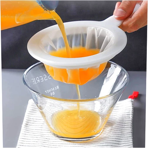 Melostu Mesh Kitchen Ultra-fine Mesh Strainer Kitchen Nylon Mesh Filter Spoon for Suitable for Soy Milk Coffee Milk Yogurt (1)