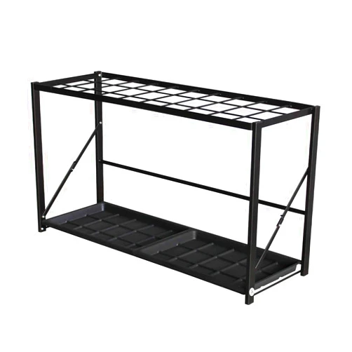 GL GLOBAL LIFE Folding Umbrella Storage Stand Rack Holder Organizer Free Standing Industrial Umbrella Rack for Entryway Home Commercial Office Hotel Entry Hallway Patio Décor with Removable Drip Tray