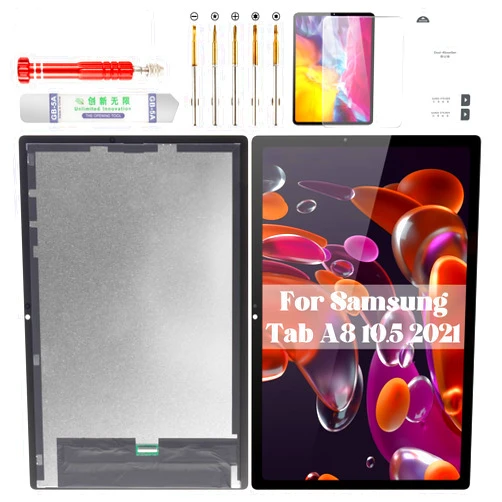 BEXUPULL for Samsung Tab A8 Screen Replacement for Samsung Galaxy Tab A8 10.5 Digitizer Touch Screen 2021 for Samsung SM-X200 LCD Display Repair Kits SM-X205 Black 10.5