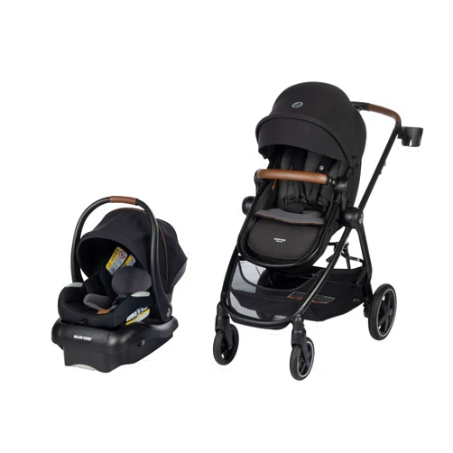 Maxi-Cosi Zelia™ Luxe 5-in-1 Modular - Baby Travel System Car Seat and Stroller, Infant Car Seat and Stroller Combo, Baby Car Seat and Stroller Combo in New Hope Black