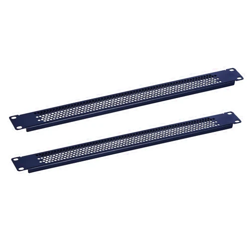 RackPath 1U Blank Rack Mount Panel Spacer with Venting for 19in Server Rack Enclosure or Network Cabinet – 2 Pack, Black