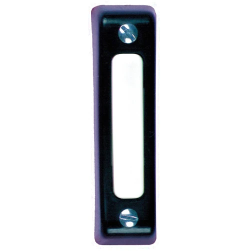 Heath Zenith SL-900-02 Wired Door Chime Push Button, Black with White Center Bar