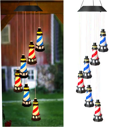 YY Gardenia Solar Hanging Lights Outdoor,YY Gardenia,Windchimes Outdoors Lighthouse for Solar Lights Outdoor Garden