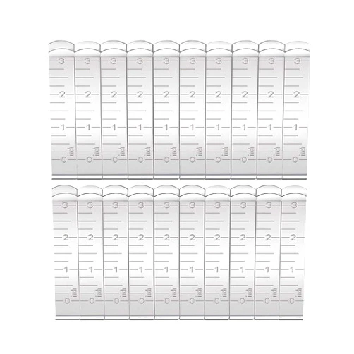 Miamay 20-Piece Hemming Clips, Stainless Steel, Silver, Classic Style, Sewing Clips, Hem Marker, Measurement Ruler
