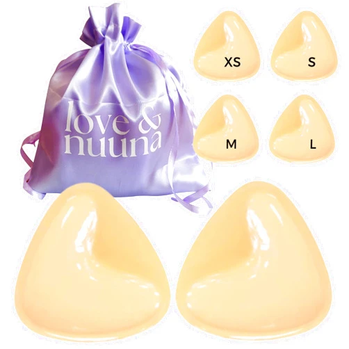 love & nuuna Double Sided Sticky Push Up Bra Inserts - Reusable Adhesive Bra with Padding - Sticky Bra for Dresses Bikinis