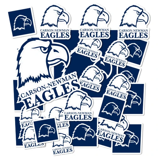 Desert Cactus Carson-Newman University Stickers Eagles Vinyl Decals Laptop Water Bottle Car Scrapbook 13.39x10.98 Sheet T1 (Type 1-1)