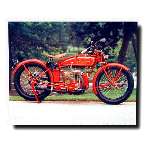 Impact Posters Gallery Vintage Classic Motorcycle Old Red Indian Wall Decor Art Print Poster (16x20)