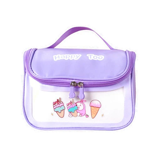 HIOPOIUYT Large Capacity Cosmetic Bag Waterproof Toiletry Bag Travel Makeup Bag Cartoon Cosmetic Organizer for Women and Girl Cosmetic Bag Clear Travel Makeup Bag Waterproof Cartoon Cosmetic Organizer Bag,