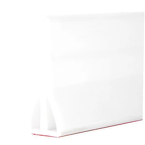 Gribouillage 39inch Collapsible Shower Threshold Water Dam, Keep Water Inside with this Shower Splash Guard, Ideal for Bathroom, Kitchen, Shower Pan, Stall, Easy to Install and Use (White)