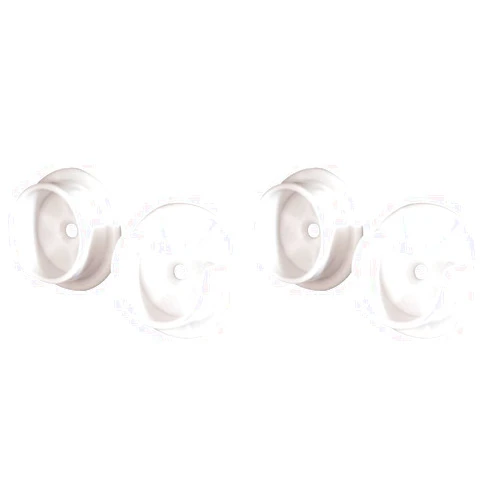Prime-Line N 6568 Closet Pole Sockets, 1-3/8 in., Plastic, White (1 Set) (Pack of 2)
