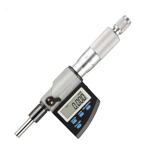 DONGSE digital outside micrometer 0-25mm Digital Display Micrometer with Engraved Measuring Tool Spiral Differential Head with Mounting Electronics(50MM FLAT)