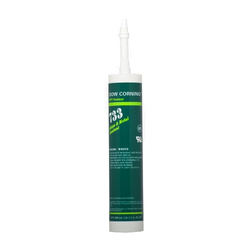 Dow Corning 2693925 733 White Glass and Metal Sealant, -57 to 177 Degree C, 300 mL, 10.1 oz.