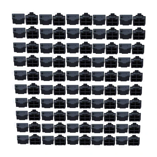 HFEIX RJ45 Anti Dust Plug, HFEIX Ethernet Port Cover Silicone Cap Protector Black 300pcs