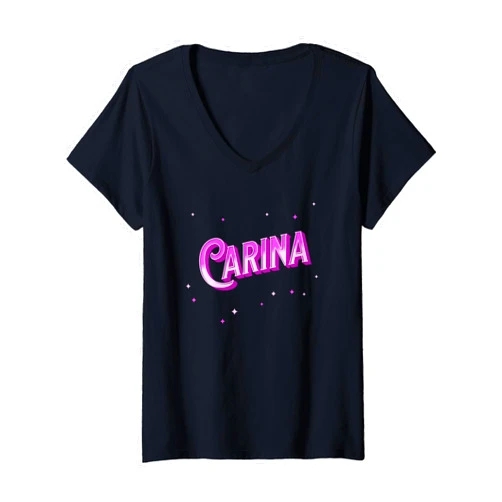 Carina Name Mädchen und Frauen Womens Carina Name Personalised V-Neck T-Shirt