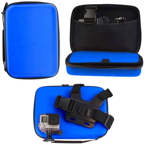 Navitech Blue Heavy Duty Robust Action Camera Hard Case - Compatible with OnReal 4K Action Camera