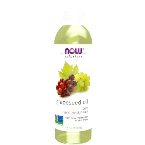 NOW Solutions, Grapeseed Oil, Skin Care for Sensitive Skin, Light Silky Moisturizer for All Skin Types, 4-Ounce