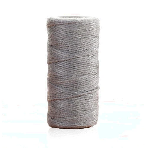 ALOHOVME 328 Feet Grey Twine String for Crafts, 2mm Jute Twine String Hemp Strings for Gift Wrapping, Gardening, Hanging Ornaments, Artworks, Gift Tags and Wedding Party Decorations
