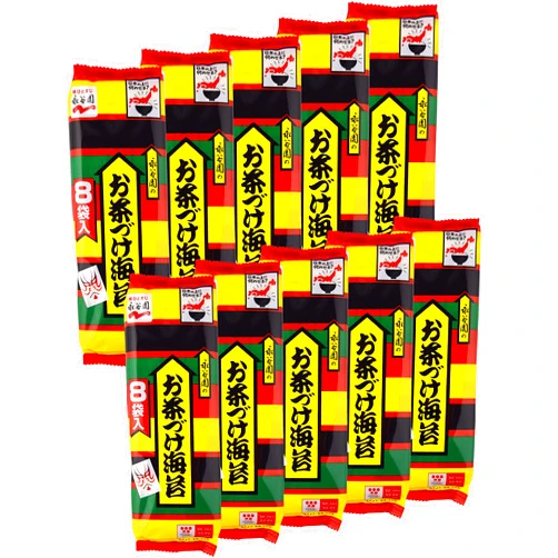 Nagatanien Ochazuke 8pcs Nori Flavor 1.69oz (10 Pack)